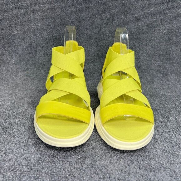 Sorel Explorer Blitz Sandals Women's 9.5 Bolt Yellow Multi Strap Elastic Shoes - Picture 2 of 11